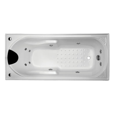 Broadway Bathroom Isabella 1320mm Spa With Electronic Touch Pad 10 Jets White - Sydney Home Centre