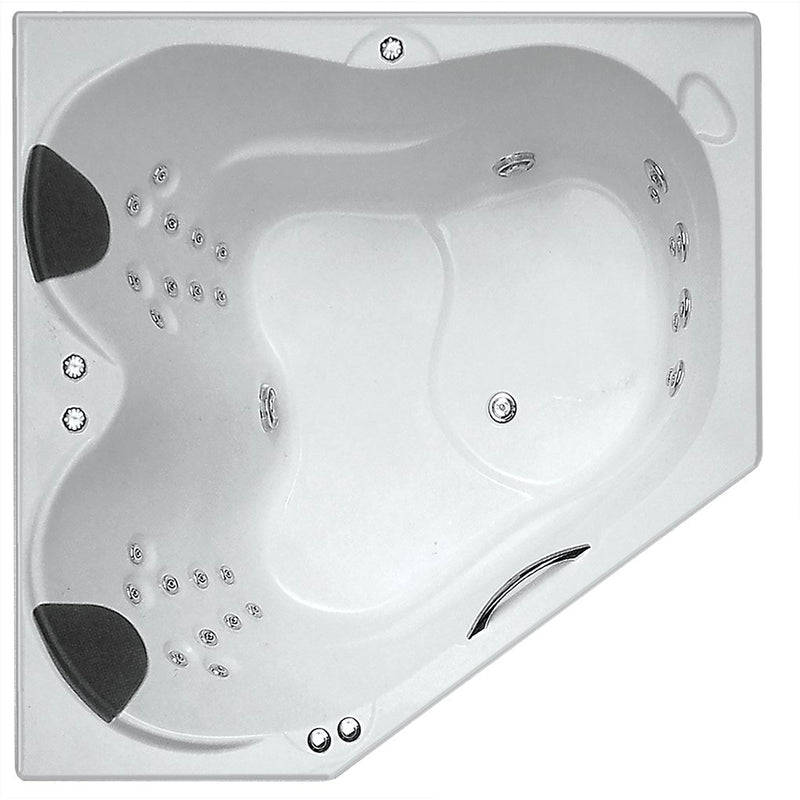 Broadway Bathroom Karmen 1400mm Spa With Single Electric Touch Pad Pump 28 Jets White - Sydney Home Centre