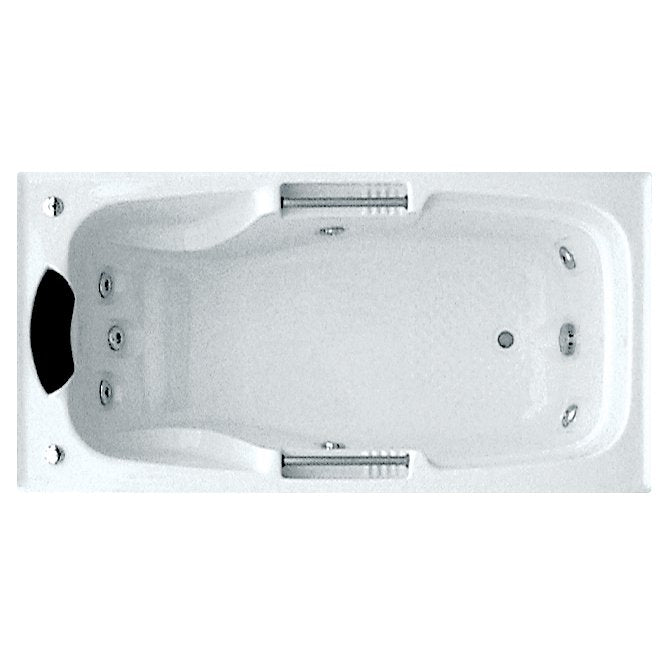 Broadway Bathroom Marchena 1725mm Spa With Spa Key Remote With Down Light 7 Jets White - Sydney Home Centre