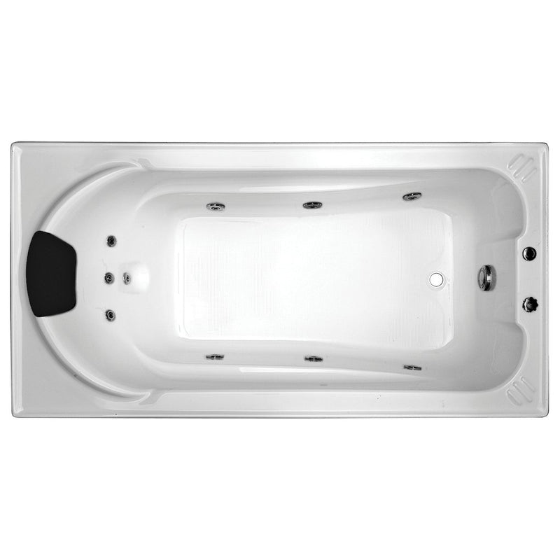 Broadway Bathroom Montillo 1670mm Spa With Electronic Touch Pad 10 Jets White - Sydney Home Centre