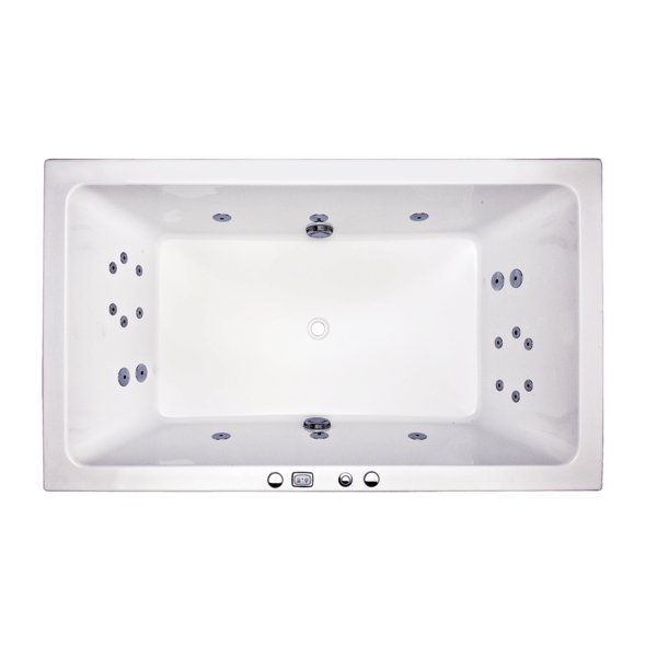 Broadway Bathroom Quadrato 1800mm Spa With Single Electronic Touch Pad Pump 22 Jets White - Sydney Home Centre