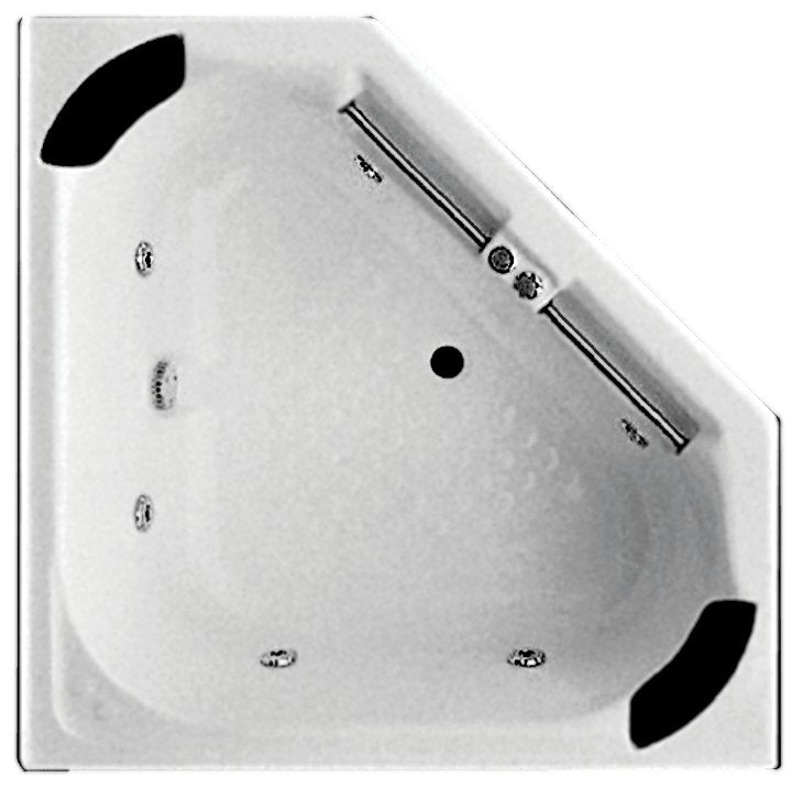 Broadway Bathroom Villena 1350mm Spa With Spa Key Remote With Down Light 10 Jets White - Sydney Home Centre