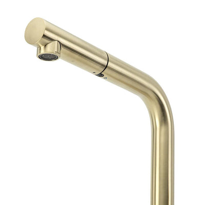 Swedia Sigge Stainless Steel Kitchen Mixer Tap With Pull-Out Brushed Brass PVD Finish - Sydney Home Centre