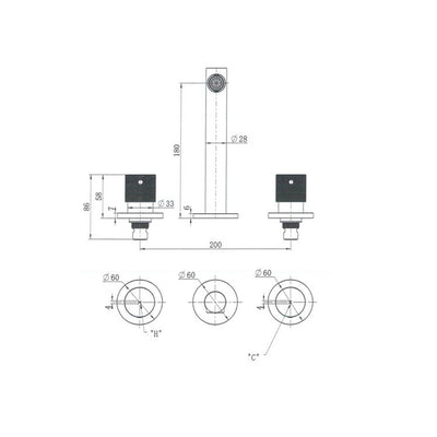 Cadence 1/4 Turn Bath Set Brushed Nickel - Sydney Home Centre