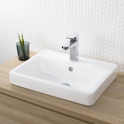 Caroma Basa Inset Basin 1 Tap Hole White - Sydney Home Centre