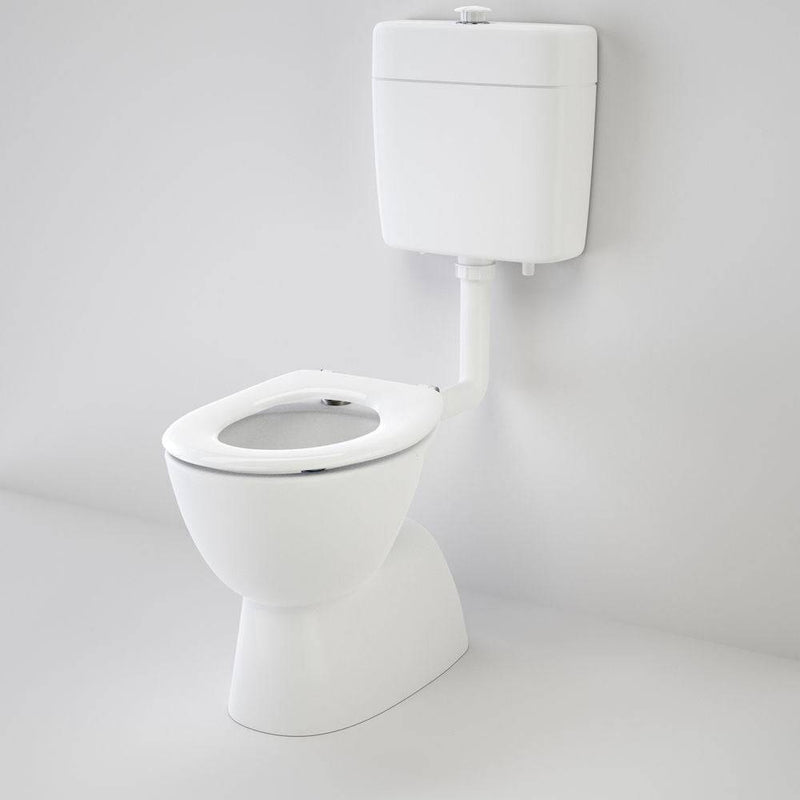 Caroma Care 200 V2 Connector S Trap Toilet Suite With Caravelle Care Single Flap Seat White - Sydney Home Centre