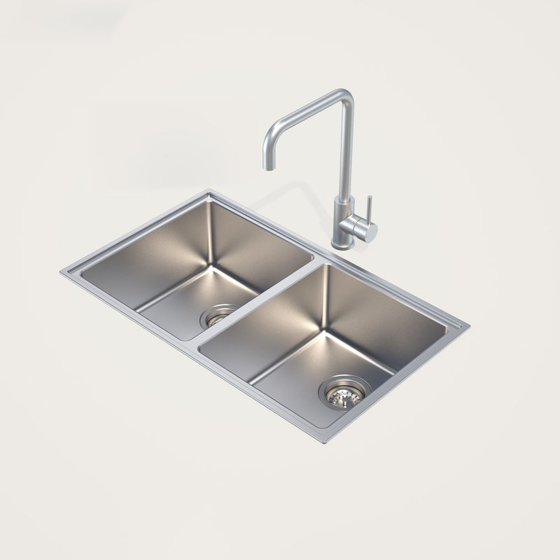 Caroma Compass Alfresco Double Bowl Sink Stainless Steel - Sydney Home Centre