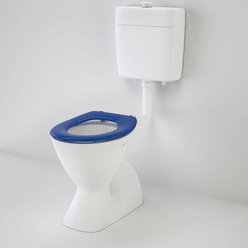 Caroma Cosmo Care V2 Connector S Trap Toilet Suite With Carevelle Care Single Flap Seat Sorrento Blue - Sydney Home Centre
