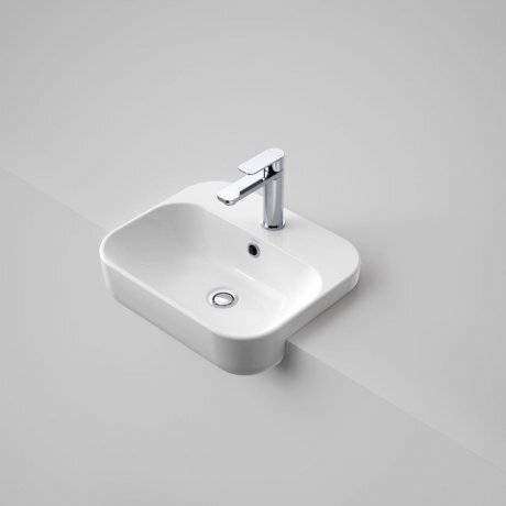 Caroma Luna Semi - Recessed Basin 1 Tap Hole White - Sydney Home Centre