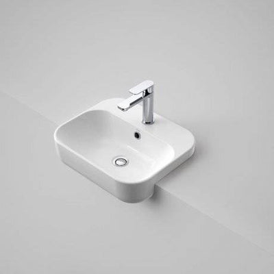 Caroma Luna Semi-Recessed Basin 1 Tap Hole White - Sydney Home Centre