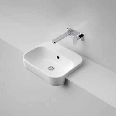 Caroma Luna Semi-Recessed Basin (No Tap Hole) White - Sydney Home Centre