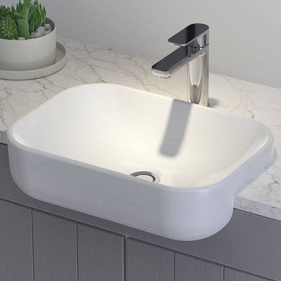 Caroma Luna Semi - Recessed Basin (Without Tap Landing) White - Sydney Home Centre