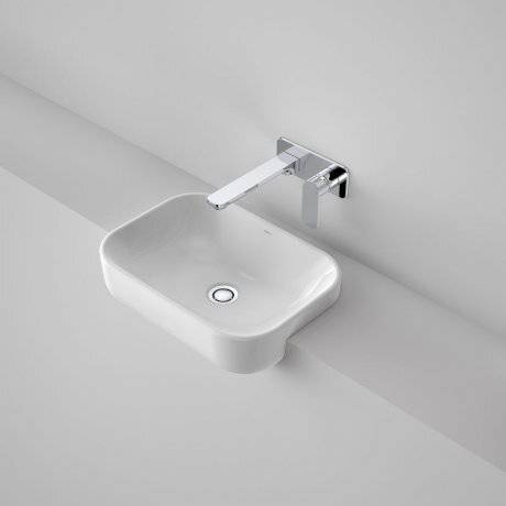 Caroma Luna Semi-Recessed Basin (Without Tap Landing) White - Sydney Home Centre