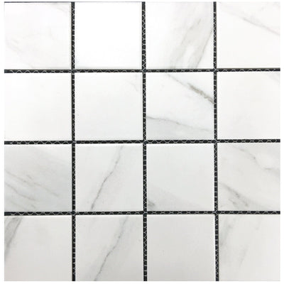 Carrara Look Matte Porcelain Glazed 73x73mm Square - Sydney Home Centre