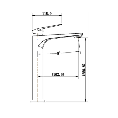 Cascade High Rise Basin Mixer Matte Black - Sydney Home Centre