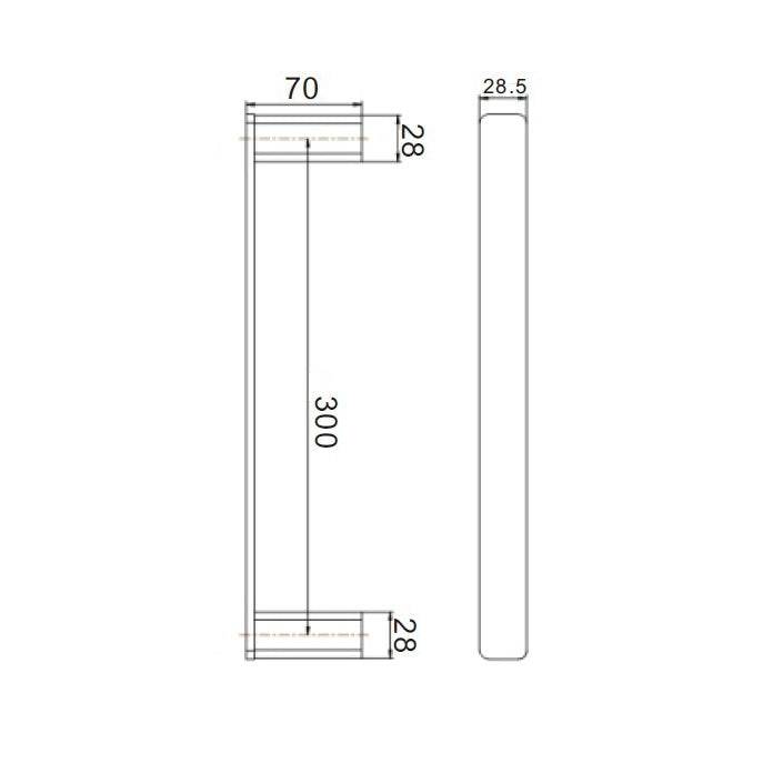 Cee Jay Exclusive 300mm Guest Towel Holder Chrome & Matte Black - Sydney Home Centre