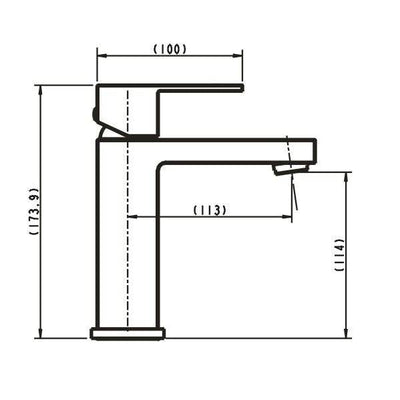 Cee Jay Luxury Basin Mixer Chrome - Sydney Home Centre