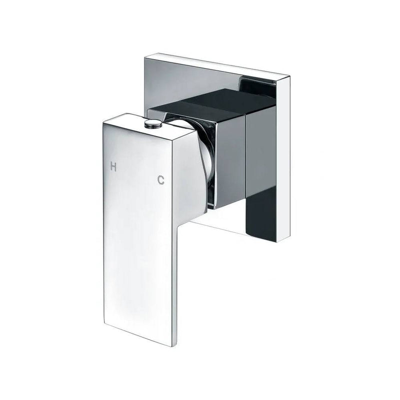 Cee Jay Luxury Square Bath / Shower Mixer Chrome - Sydney Home Centre