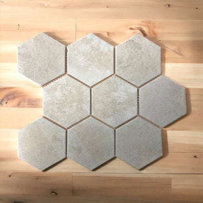 Cement Matte Porcelain Glazed 95x110mm Hexagon - Sydney Home Centre