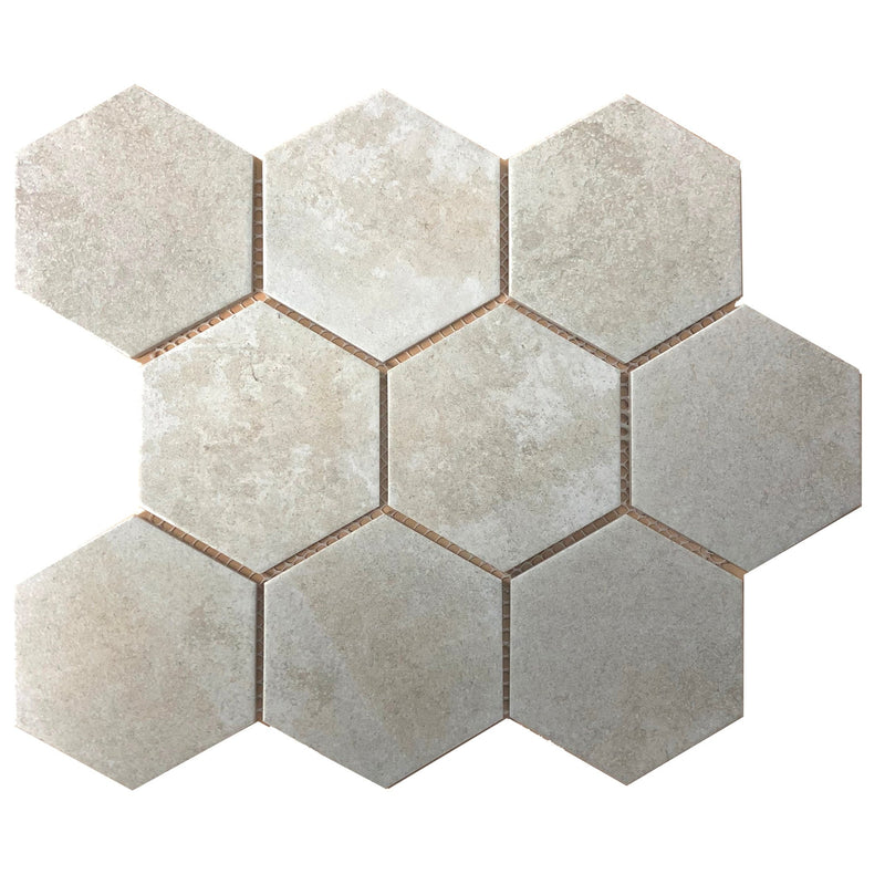 Cement Matte Porcelain Glazed 95x110mm Hexagon - Sydney Home Centre