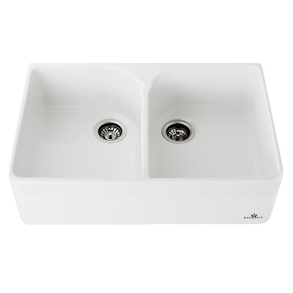 Chambord Clotaire Double Bowl Sink Ceramic White - Sydney Home Centre