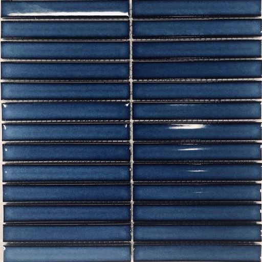 Cobalt Blue Gloss Concave Porcelain Glazed 20x145mm Finger - Sydney Home Centre