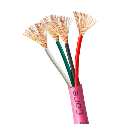 Digihaus Home Theatre Ultra Premium Fire Rated 4 Core 16AWG In-Wall Speaker Cable 50m Bright Pink - Sydney Home Centre