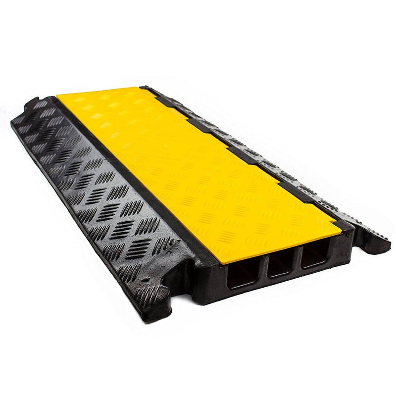 Dolphy 3 Channel Floor Cable Protector Black & Yellow - Sydney Home Centre