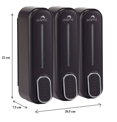 Dolphy 300ml Soap Dispenser Black (Set Of 3) - Sydney Home Centre