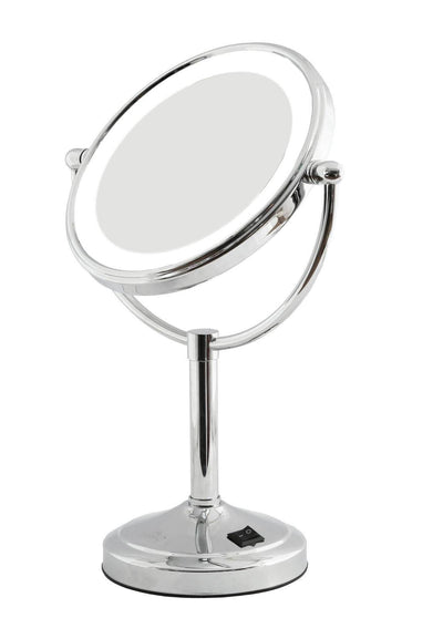 Dolphy 5X LED Magnifying Mirror Tabletop Silver - Sydney Home Centre