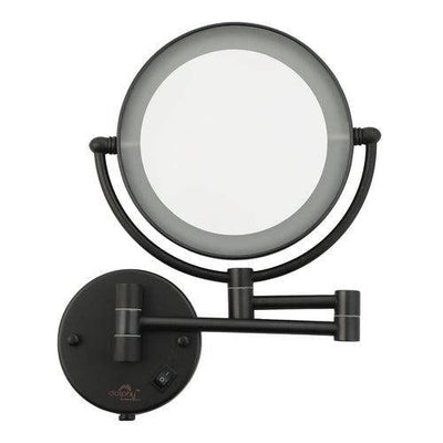 Dolphy 5X LED Magnifying Mirror Wall Mount Black - Sydney Home Centre