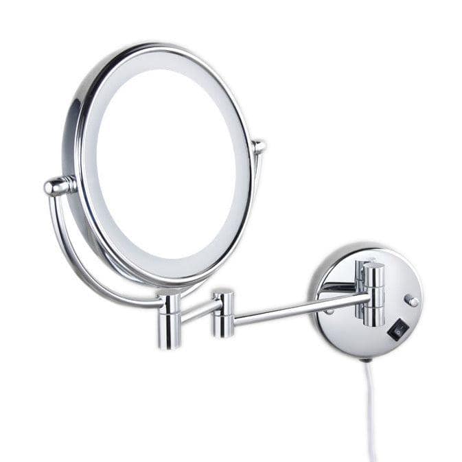 Dolphy 5X LED Magnifying Mirror Wall Mount Chrome - Sydney Home Centre