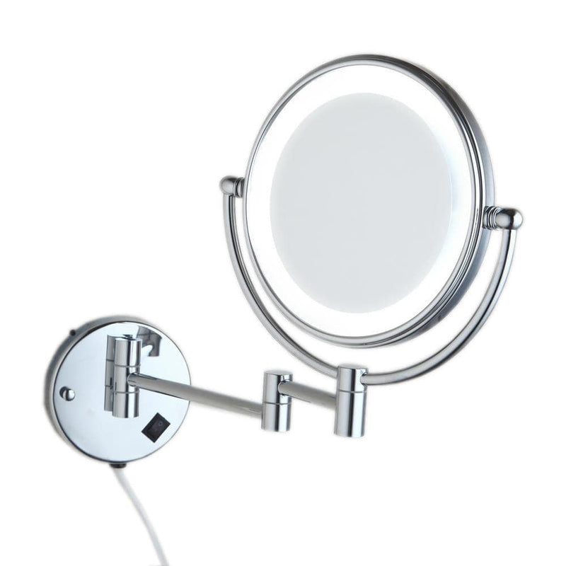 Dolphy 5X LED Magnifying Mirror Wall Mount Chrome - Sydney Home Centre