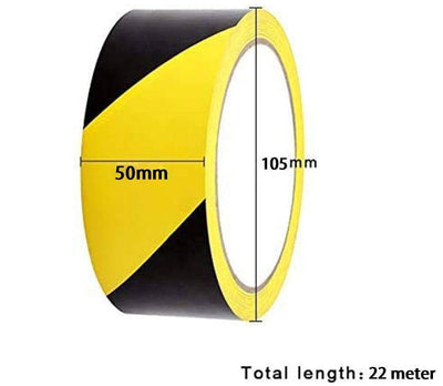 Dolphy Floor Marking Tape Zebra Lines 50mm x 22m Black & Yellow - Sydney Home Centre