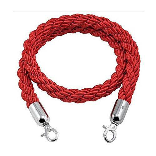 Dolphy Nylon Twisted Rope For Queue Barrier Silver & Red - Sydney Home Centre