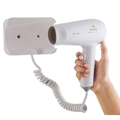 Dolphy Plaza Wall Mount Hair Dryer 1800W Hot And Cold White - Sydney Home Centre