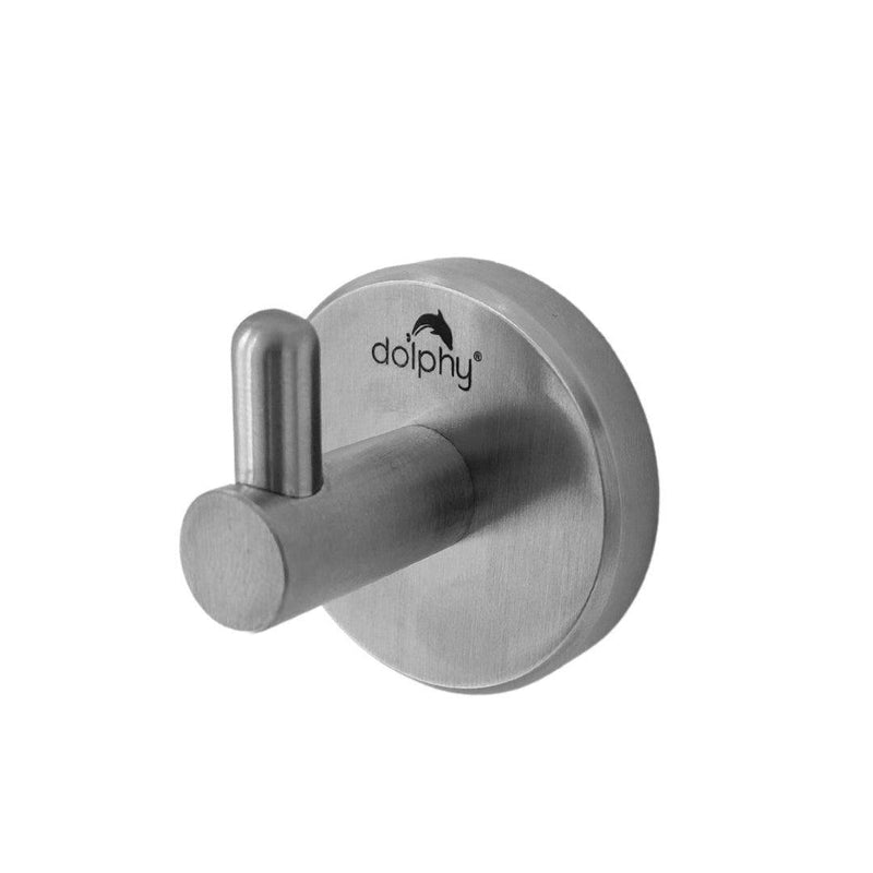 Dolphy Single Robe Hook Silver - Sydney Home Centre