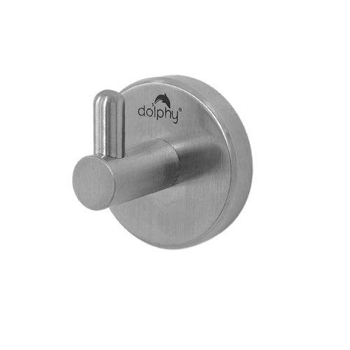 Dolphy Single Robe Hook Silver - Sydney Home Centre