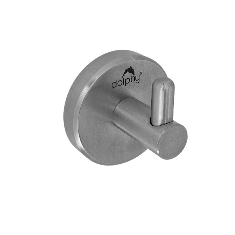 Dolphy Single Robe Hook Silver - Sydney Home Centre