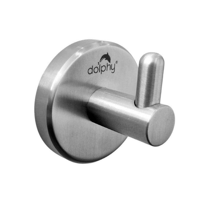 Dolphy Single Robe Hook Silver - Sydney Home Centre