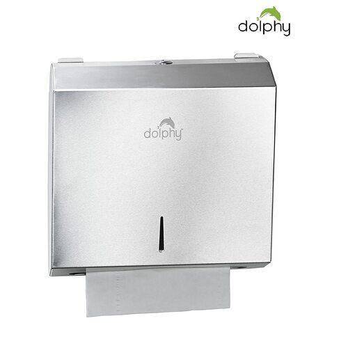 Dolphy Stainless Steel Slimline Paper Towel Dispenser Silver (DPDR0027) - Sydney Home Centre