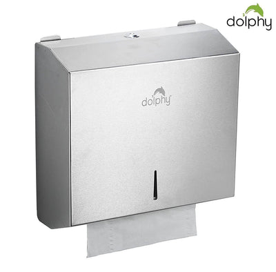 Dolphy Stainless Steel Slimline Paper Towel Dispenser Silver (DPDR0027) - Sydney Home Centre