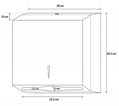 Dolphy Stainless Steel Slimline Paper Towel Dispenser Silver (DPDR0027) - Sydney Home Centre