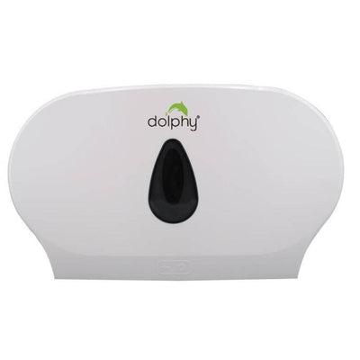 Dolphy Twin Jumbo Toilet Roll Dispenser White (DTPR0021) - Sydney Home Centre