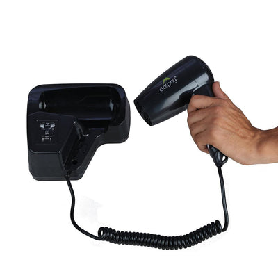 Dolphy Wall Mount Hair Dryer 1200W Black - Sydney Home Centre