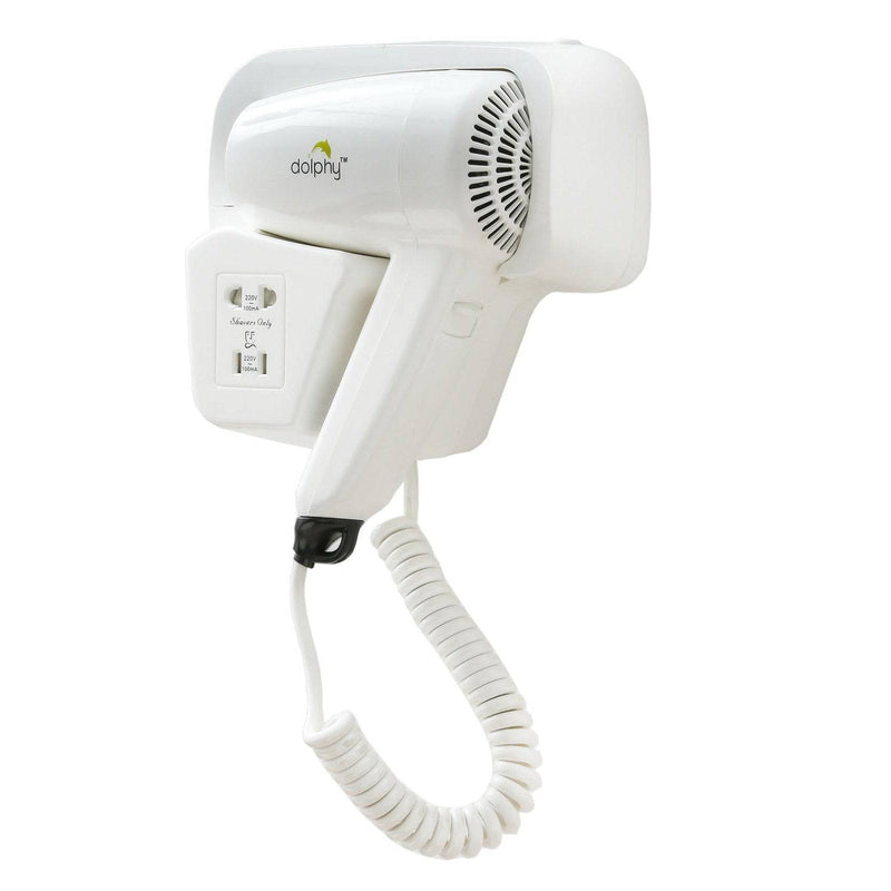 Dolphy Wall Mount Hair Dryer 1200W White (DPHD0001) - Sydney Home Centre