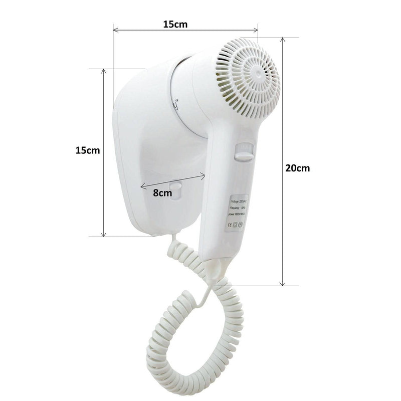 Dolphy Wall Mount Hair Dryer 1200W White (DPHD0002) - Sydney Home Centre