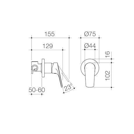 Dorf Kip Bath / Shower Mixer Chrome - Sydney Home Centre