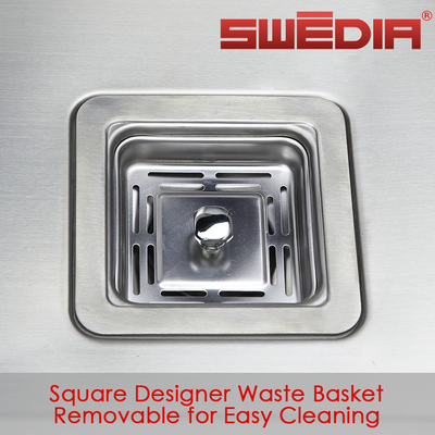 Swedia Dromma 1.5mm Thick Stainless Steel 1000mm 1 1/2 Bowl With Drainer Sink - Sydney Home Centre