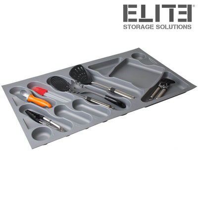 Elite 900mm Kitchen Drawer Organiser Grey - Sydney Home Centre